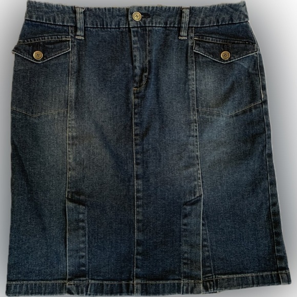 Sonoma denim jean skirt with slits and multiple pockets, 12 - Picture 1 of 7